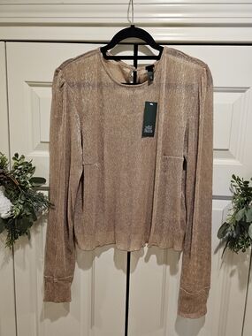 Target Shimmery Bronze Long-Sleeve Top